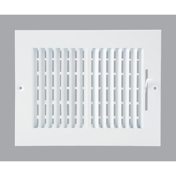 Home Impressions White Steel 7.76 In. Wall Register 2SW0806WH-B - main